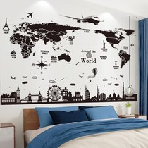 Wall Paper Self-Glued Bedroom Male Trend Whole man bedroom headboard headboard Background wall Decorative Sticker Motivator Wall Sticker