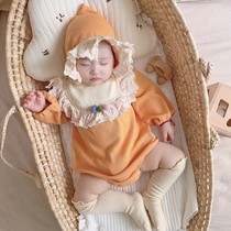 Baby Early Spring clothes suit Korean version of childrens clothing Imperial Court Tinder Wind long sleeves Harvest suit Baby spring and autumn clothes foreign air