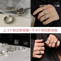 A ring suitable for thick hands. Female thick and fat hands. Large and niche design. Female models Internet celebrities popular models adjustable openings male cool