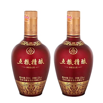 五粮精酿中国红礼盒52度500ml*2[70元优惠券]-寻折猪