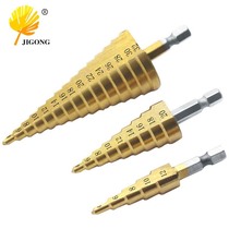 4241 material hexagonal shank step drill pagoda drill bit twist drill bit steel plate hole opener single set optional