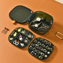 Acrylic transparent jewelry box earrings ring box multi-layer compartment jewelry box storage box anti-oxidation large capacity