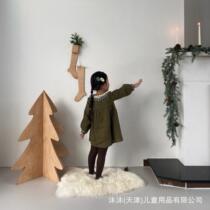 Nordic Korean birch Christmas socks props children take photos in the exit decoration