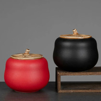 Things Ruyi Persimmon Tea Leaf Jars Seal Pot ceramic bouquets High-end Moisture and creative pendulum ware Home Customized