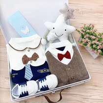 Newborn Baby Gift Box Boy Net Red Clothes Pure Cotton Suit Baby Full Moon Spring Autumn Summer Birth Supplies