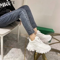 MIDIZE daddy shoes leather shoes womens 2022 new ins tide all-match niche sports casual small white shoes