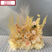 New Wedding Celebration Big land Flowers Emulated Silk Flowers finished Decoration of the Eugalie Flower Platoon Ttai Road Leading Wedding Floral Art
