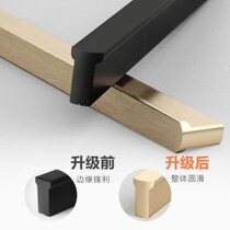 Light and luxurious new round T-drawers long door handles modern minimalist black gold cabinet wardrobe through body handle