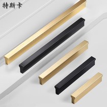 Lengthened handle modern minimalist wardrobe 1 m cupboard door drawing gold black Nordic small door handle drawer