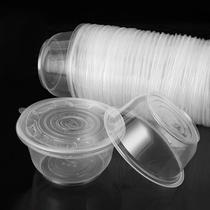 Whole pack of disposable bowl ice powder cold plastic cover round soup bowl outer lunch box home kit