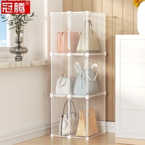 Bag storage cabinet partition hanging bag artifact household space saving wardrobe partition compartment household bag finishing rack