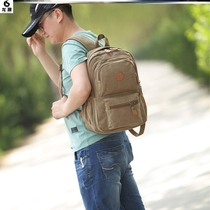 Maintenance Bookbag Baggage Outdoor Shoulder Backpack Slipper Roll Cowboy Layer Wear-resistant Mens Canvas Pack
