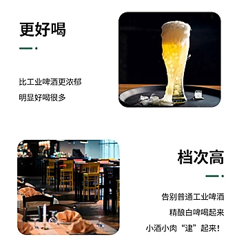 大连人精酿啤酒白啤1000ml*2罐[31元优惠券]-寻折猪