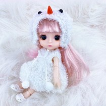 The joints can move the snow treasure doll girl toy 16cm simulation change small Barbie princess boutique
