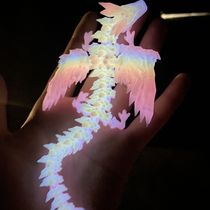 3D printed luminous dragon cool figure 3D model 30CM luminous rainbow dragon commemorative customization simple and simple