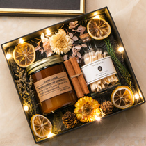 Aromatherapy candle essential oil gift box set bedroom sleep aid revolving door niche high-end birthday gift companion gift box