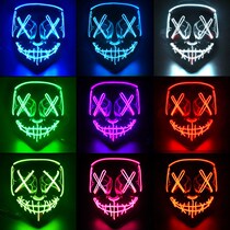 Bandit mask Halloween LED male and female party zombie demon ghost face funny clown terror graffiti whole people flee