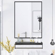 Bathroom mirror with shelf free punching wall self-adhesive toilet toilet toilet makeup wall hanging washstand