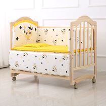 Stroller Bed Crib Newborn Solid Wood No Lacquered Baby Bed Cradle Bed Childrens Bed splicing large bed rocking bed