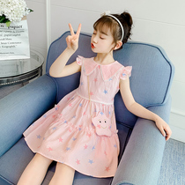 Kids Summer Girls Dresses 2022 New Big Kids Princess Dress 100% Cotton Oceanic Little Girls Dresses