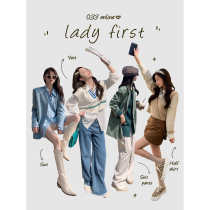 The Lady first eight-color Skyshirt shirt office wears a template