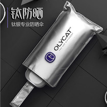 German upscale folding sun umbrella titanium silver sunscreen for anti-UV girls with small portable sunny and rainy sun umbrellas