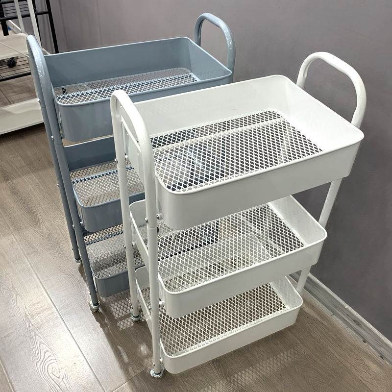 Dormitory Small Cart Shelve Shelve floor Kitchen Bathroom mobile snacks Multi-floor bedroom headboard containing storage shelf-Taobao