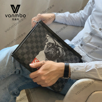 Bag Bag Mens Tide ins2022 New Genuine Leather Wallet Mens Pure Bull Leather Handbag Business Casual Hand Grab Bag Hand Grab Bag