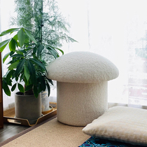 Nordic Cloth Art Home Changing Bench Designer Round Stool Mushrooms Small Round Mound Changing Shoes Stool Net Red Comb dressers Makeup Stool