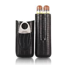 Cigar Codile Fur Case with moisturizing cartridge pure knife type travel with cow leather Garden