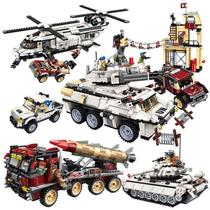 Assembled building block toy military tank thunder and wisdom enlightenment mission boy armor compatible with 3209 car boys