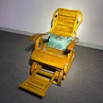 Gold Silk Nan Wood Rocking Chair Solid Wood Leisurely Lounge Chair Home Sloth Free Chair Light Lavish Adult Sofa Chair Vintage