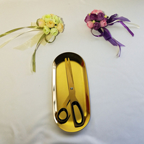 Awards Tray Red Cloth Open Industry Celebration Cut Color Business Gift Personality Cut Big Red Flower Ball Not Embroidered Steel Gold Color