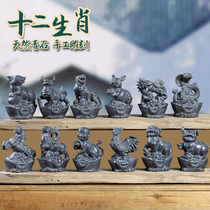 The stone carved twelve zodiac zodiac plain rock of rat cowboy and rabbit dragon cocky pork stone 12 zodiac