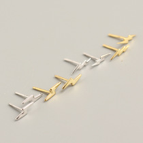 925 Sterling Silver Simple Mini Lightning Stud Earrings Wome