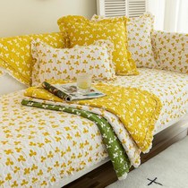 Sofa Bed Folding Dual-use Set Hood Field Sofa Mat All Season Universal Nordic Non-slip Pure Cotton Sofa Cover Cloth