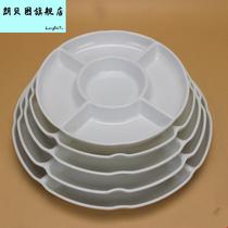 Snack Imitation Porcelain Dinner Plate Multig Pan Melamine Fish Raw Ingredients Special Pan White Parquet Round Matching Vegetable Plastic Saucer