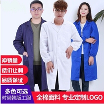 Autumn and winter cotton blue white coat overalls Mens Warehouse transport clothing Cotton Blue Coat factory dust long sleeves dust