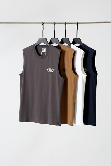 Trendy American style back print pure cotton sports vest men's summer sleeveless T-shirt large size loose craned top
Trendy American style back print pure cotton sports vest men's summer sleeveless T-shirt large size loose craned top