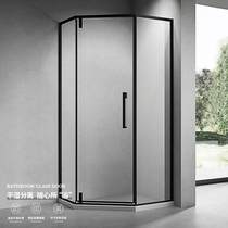 Light Extravagant Extremely Narrow Diamond Type Flat Open Door Shower Room Partition Screen Tempered Glass Toilet Dry Wet Separation Bathroom