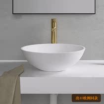 Light extravagant minimalist artificial stone washstand Basin Single Basin Home Toilet Washbasin Washbasin Wash Basin Light Extravagant Terrace