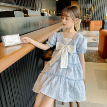 Girls Dresses Summer 2022 New Western Style Fashionable Dresses Big Kids Children Clothing Girls Summer Princess Skirts