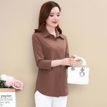 Chic Solid collar shirt women fashion elegant slim plus siz