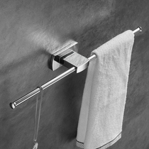 Punch-free towel frame All copper extreme luxury bathroom bathroom with single rod toilet towel bar hanging rod