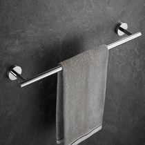 304 stainless steel towel frame Single rod Nordic bathroom bathroom with simple bath shelf wall mounted light porous luxury