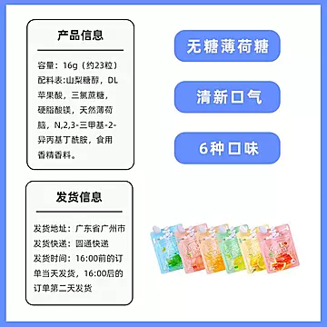 【拍一发六】Mixweetie无糖薄荷清凉润喉糖[20元优惠券]-寻折猪