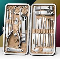 Cut Nail knife suit complete set of nail clippers box inclined mouth nail clippers pedicure tools to dig ear spoons deity