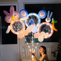 Balloon Pendulum stall net red Popo balls Fire bursting Cartoon Styling Material New with a light to push the night market to sell