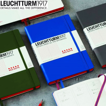 German lighthouse LEUCHTTURM1917 notebook A5 in the open hard cover Red Dots hand account record book dot grid day note notepad dot matrix hard face copy business office