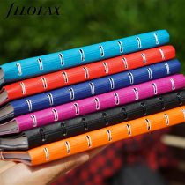UK filofax NOTEBOOK Coil loose-leaf notebook Color strap notepad Horizontal line inner page book A5 A6 soft copy Imported stationery gift hand account student gift